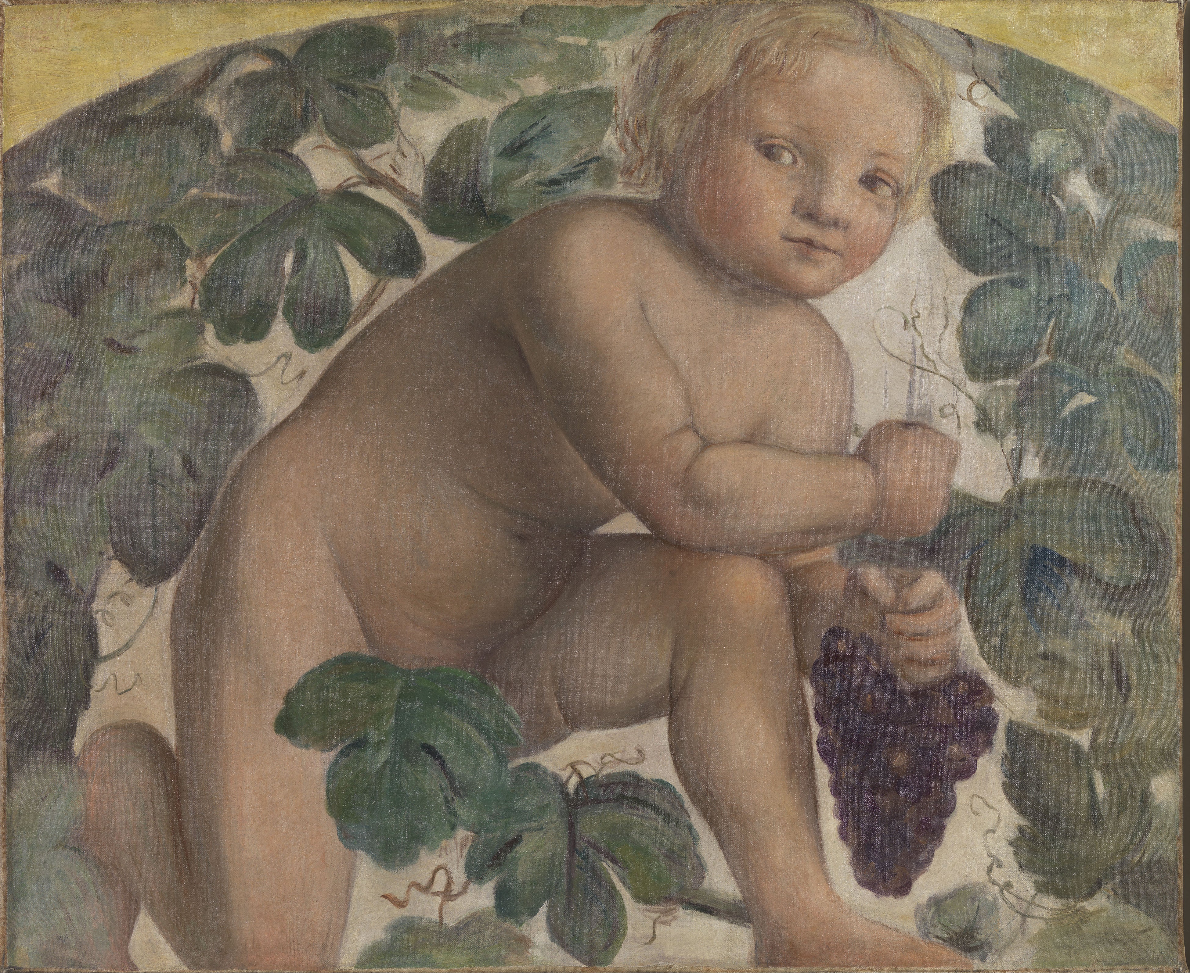 久米 桂一郎「小児と葡萄」（東京藝術大学所蔵）