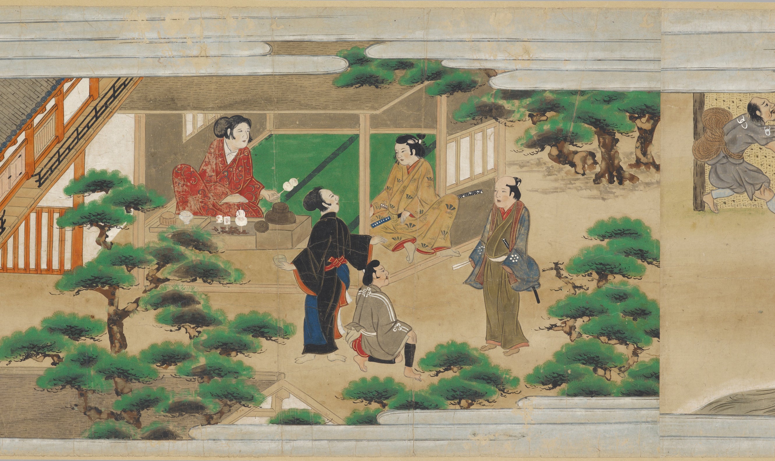 「露殿物語絵巻 第四巻」（逸翁美術館所蔵）