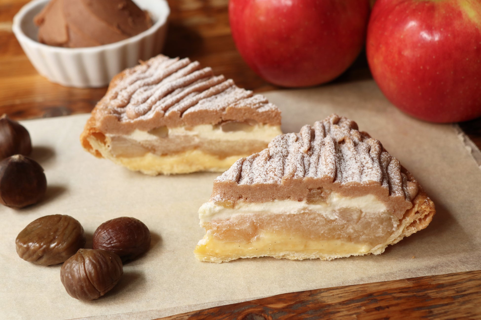 グラニースミスより秋限定の栗の風味豊かな冷やして美味しい モンブラン アップルパイ 22年9月5日 月 より発売 株式会社ファンゴー のプレスリリース グラニースミスより秋限定の栗の風味豊かな冷やして美味しい モンブラン アップルパイ 22年9月5日 月 より発売 株式会社ファンゴー のプレスリリース