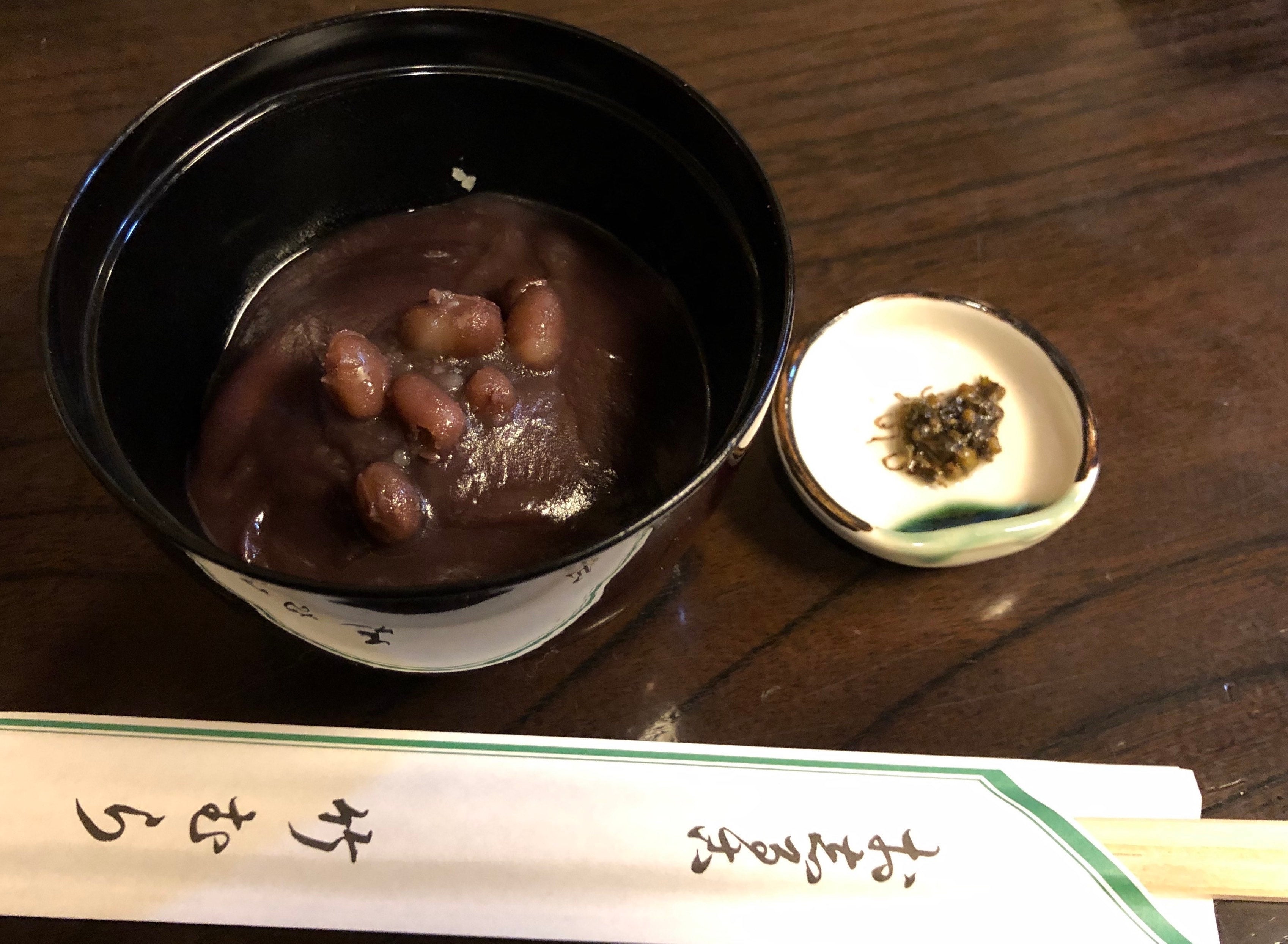 神田「竹むら」の粟ぜんざい