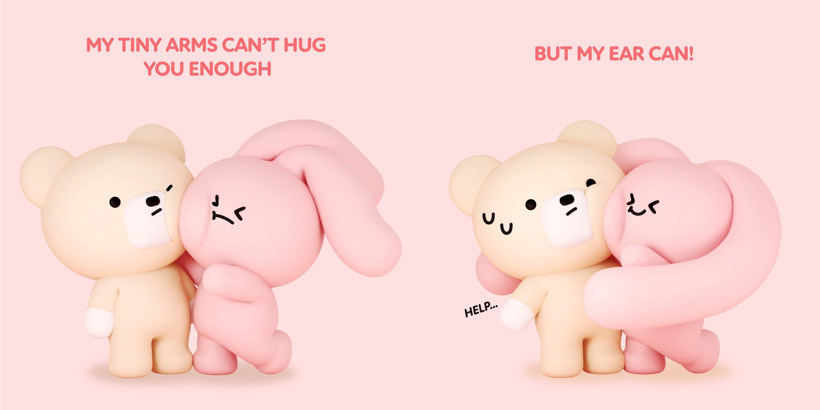 仲良しキャンディ♡うさぎ(ピンク)&ひよこ 卯年はピンクと一緒にHAPPYに！カカオフレンズ生みの親が手がける韓国