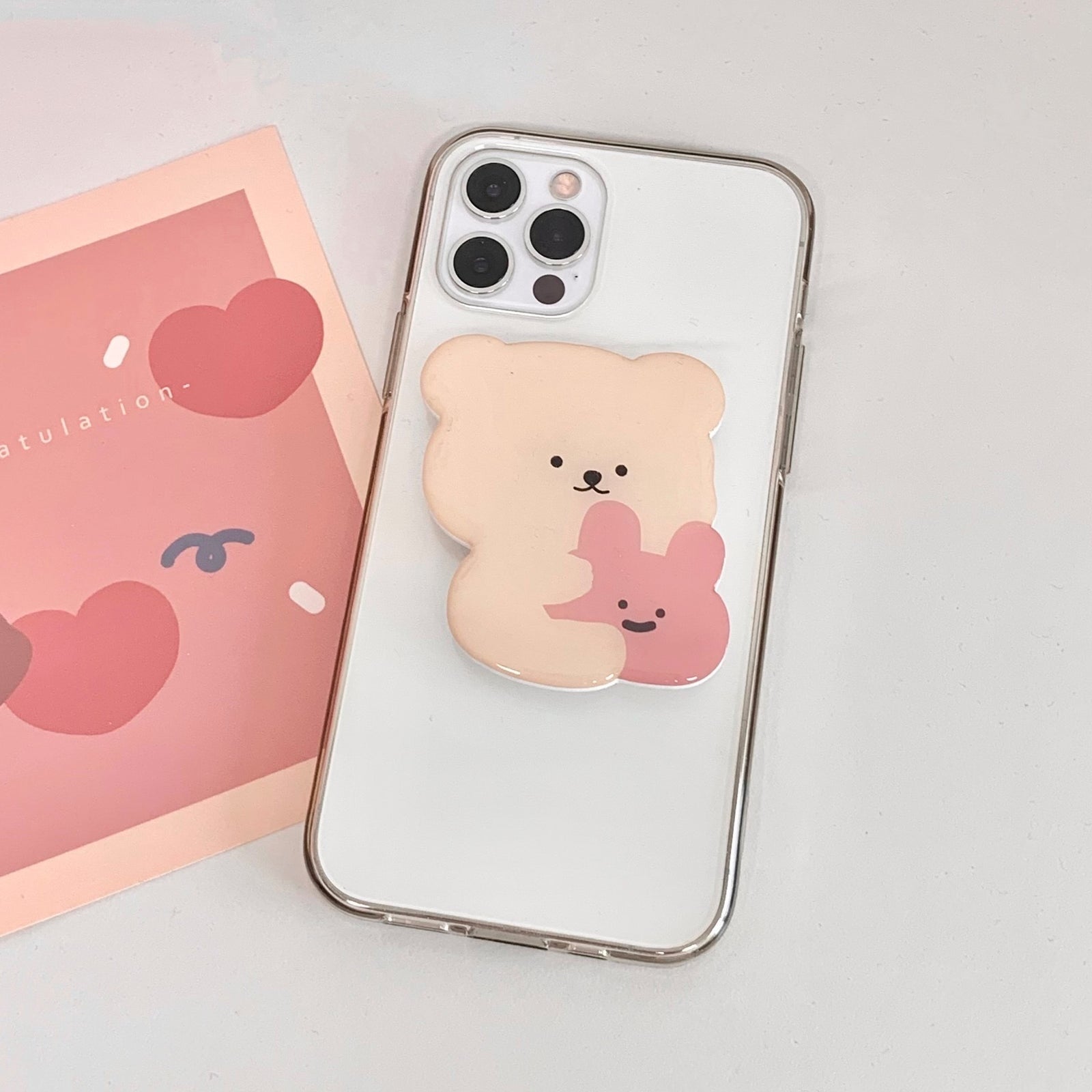 くりベア うさぎ スマホグリップ