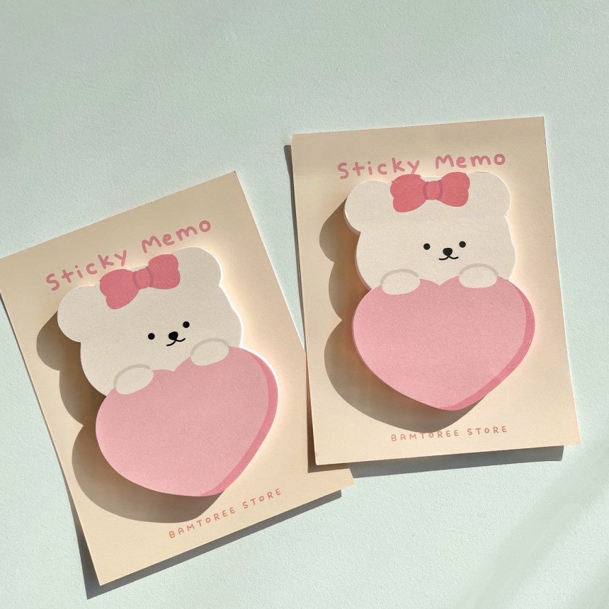 くりベア ハートポストイット