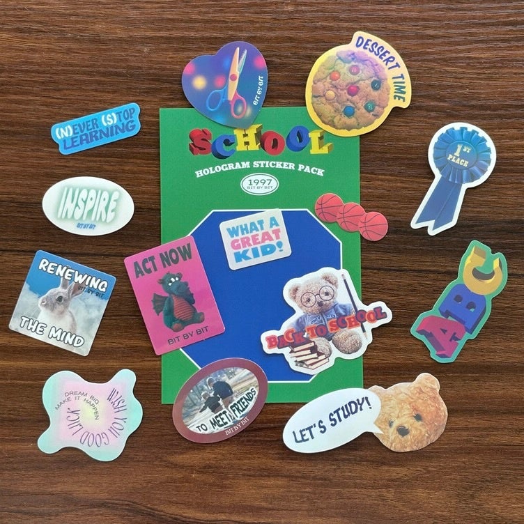 School Hologram Sticker Pack