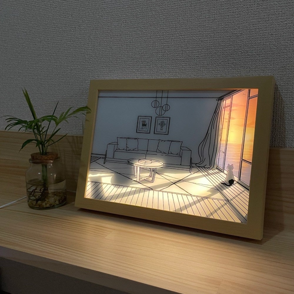 LEDピクチャーフレーム Nuvue Store Itachi Uchiha Light Painting Art Frame | USB | 5