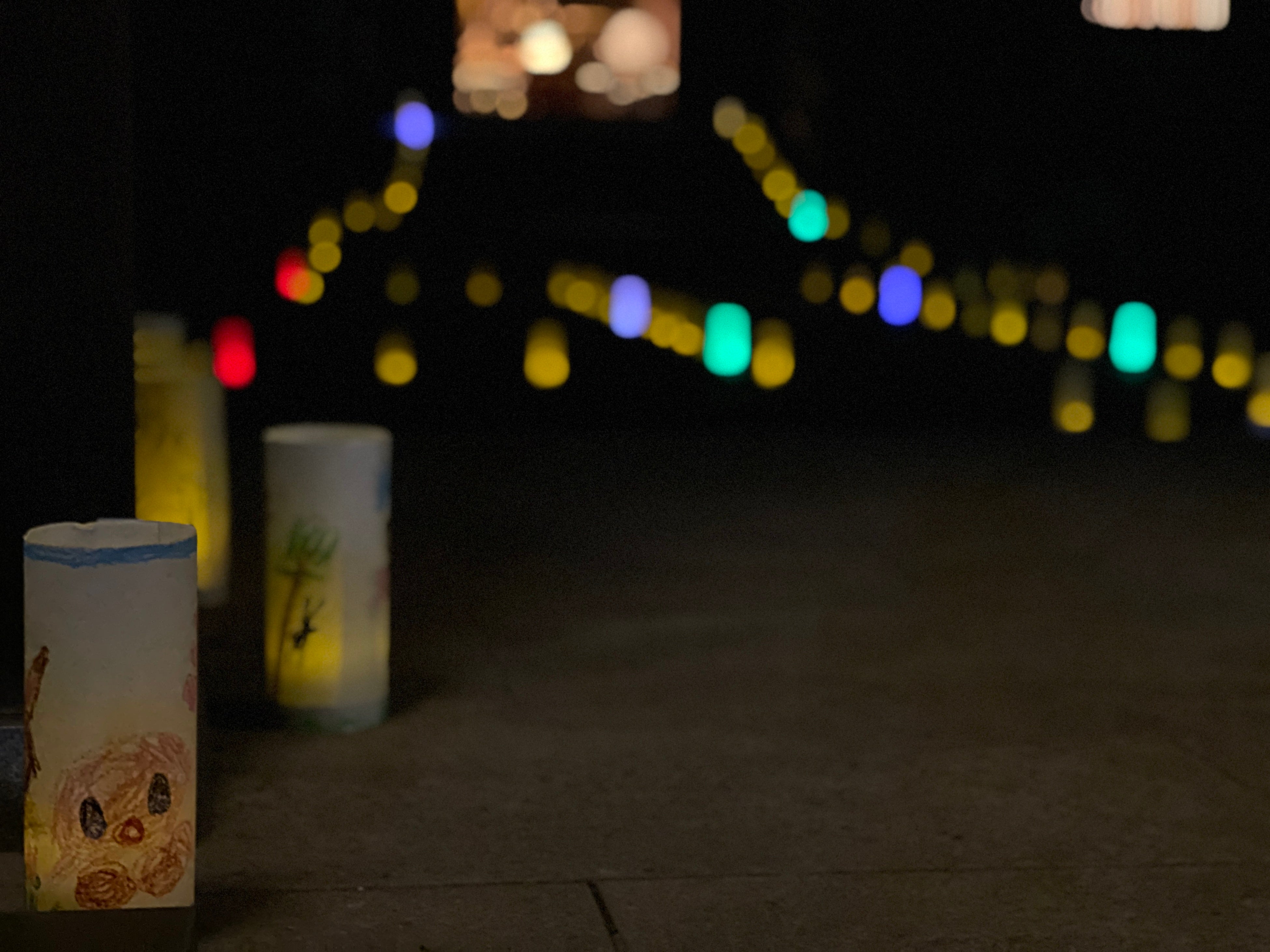 園児さんが作った灯籠