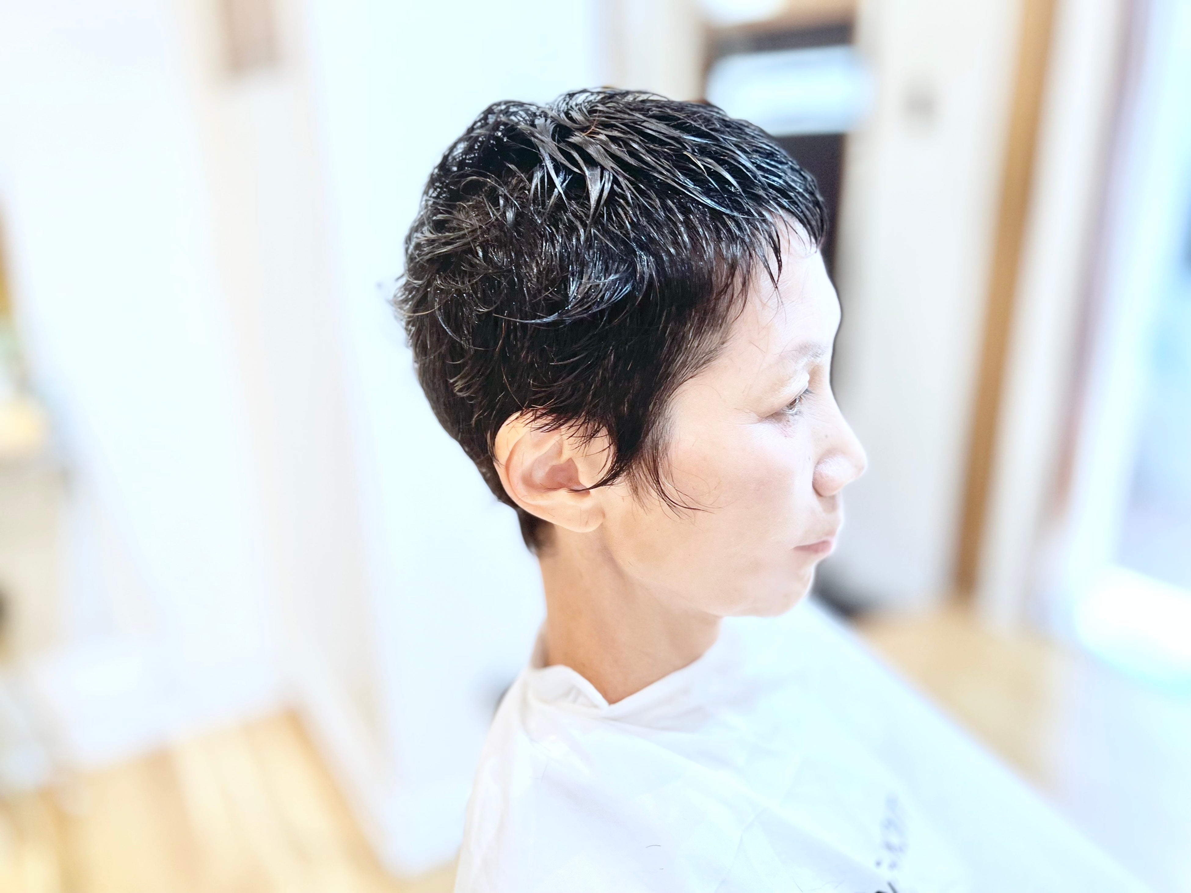 立体的な西洋人風ベリーショートに仕上がった