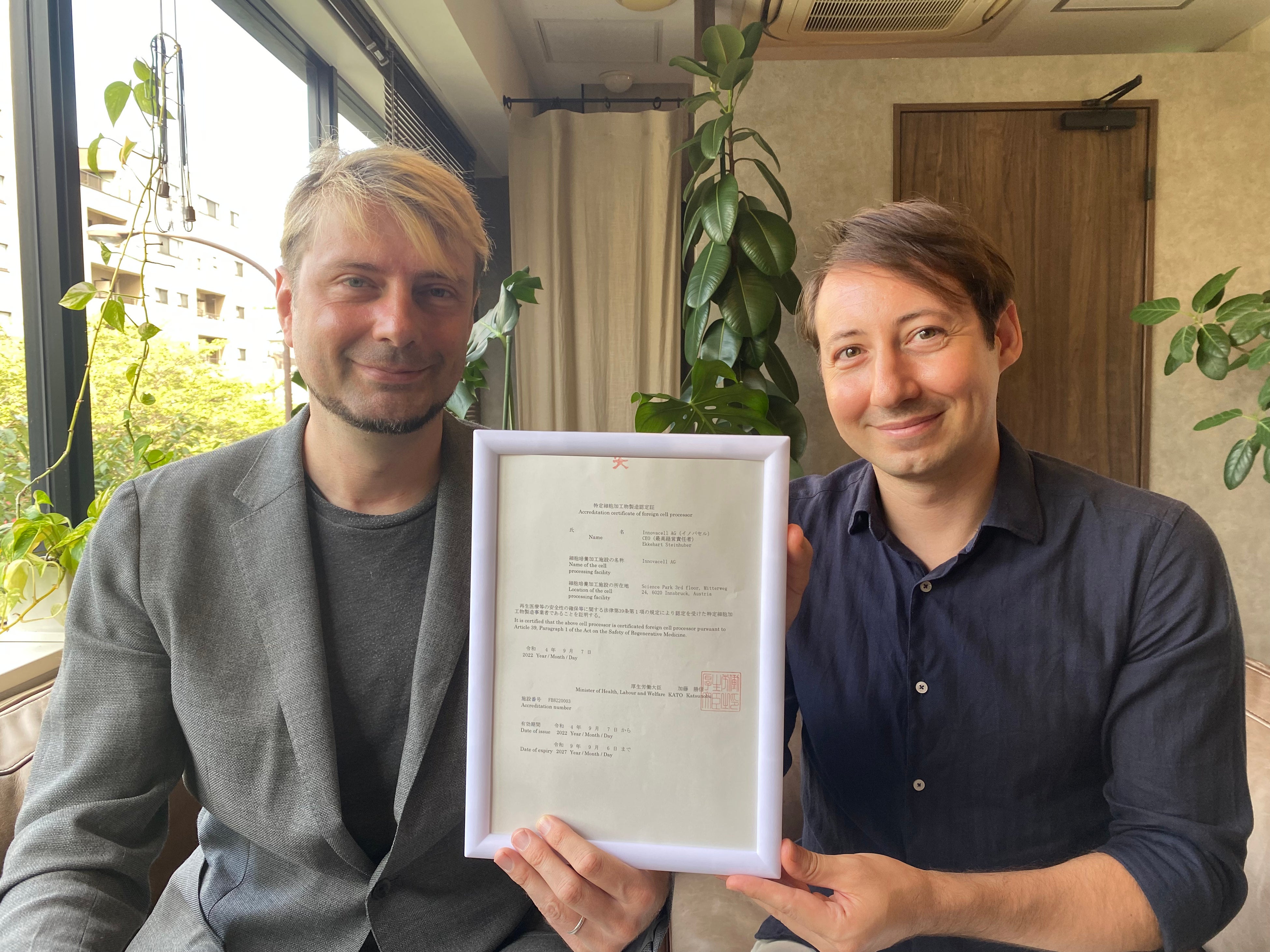 CEO コーリン（左）とCOO ジェイソン（右）