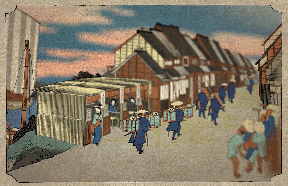 浮世絵 日本画 CG浮世絵「東海道五十三次」のNFTデジタルコンテンツ第2弾「品川