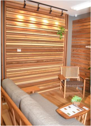 柏木工㈱様とのコラボレーション家具や木のアクセントウォール