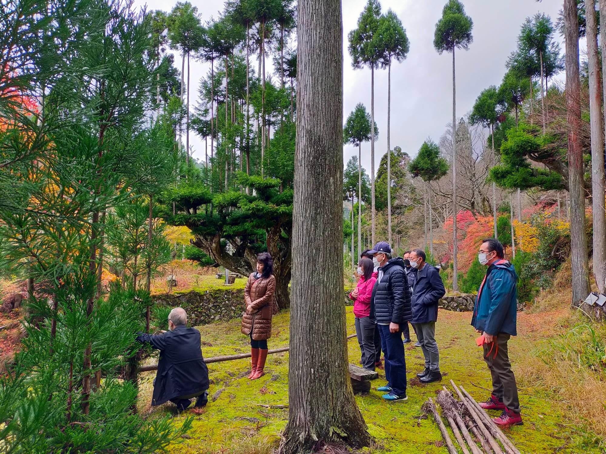 昨年関係者間で京都北山を訪問した時の様子 