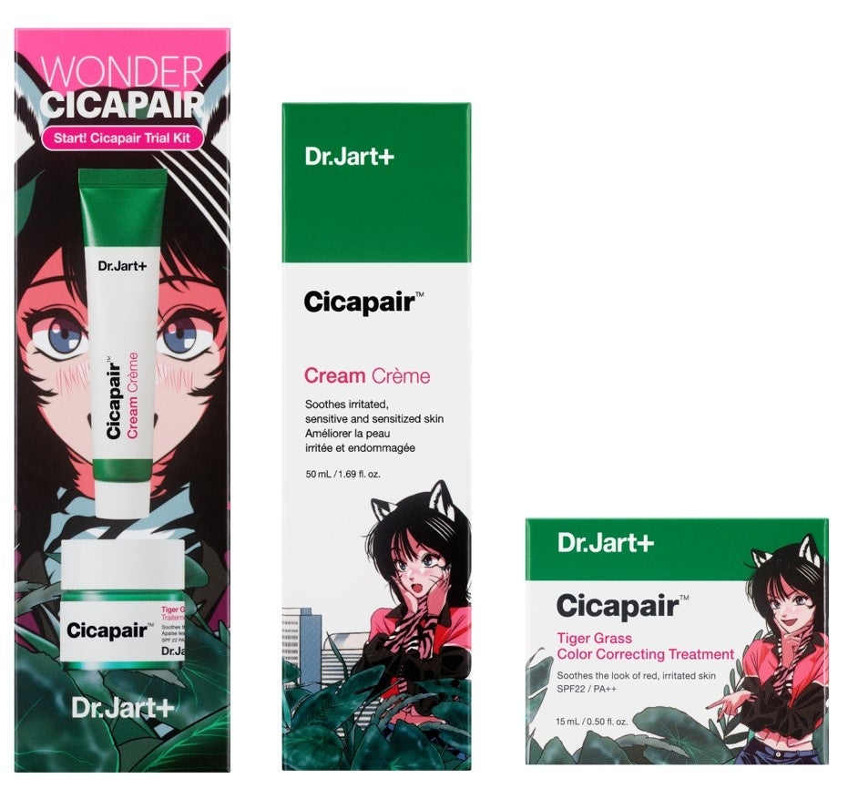 （左）シカペア トライアルキット （中）シカペア クリーム （右）シカペア カラーコレクティング トリートメントクリーム 