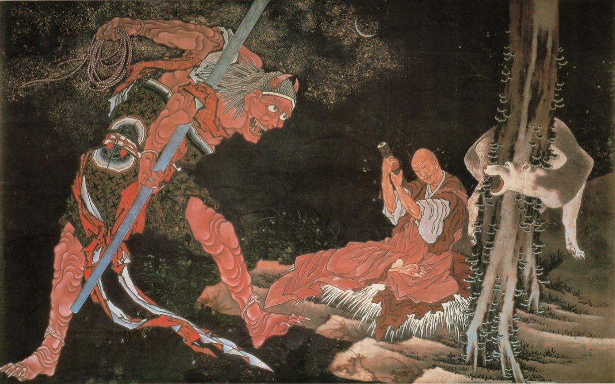 葛飾北斎《弘法大師修法図》西新井大師總持寺蔵（前期展示）