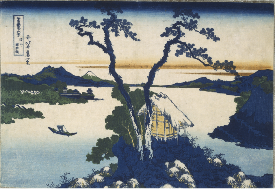葛飾北斎《冨嶽三十六景　信州諏訪湖》東京富士美術館蔵