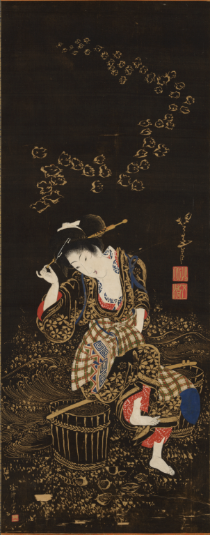 抱亭五清《汐汲図》すみだ北斎美術館