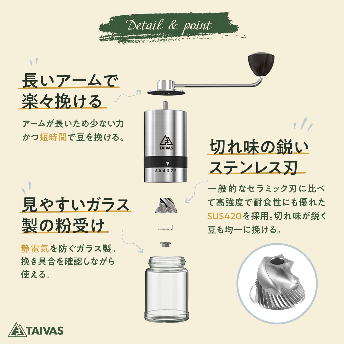 アウトドア コーヒーブランド Taivas が手挽きコーヒーミルの販売をamazon限定で開始 株式会社chleoのプレスリリース アウトドア コーヒーブランド Taivas が手挽きコーヒーミルの販売をamazon限定で開始 株式会社chleoのプレスリリース