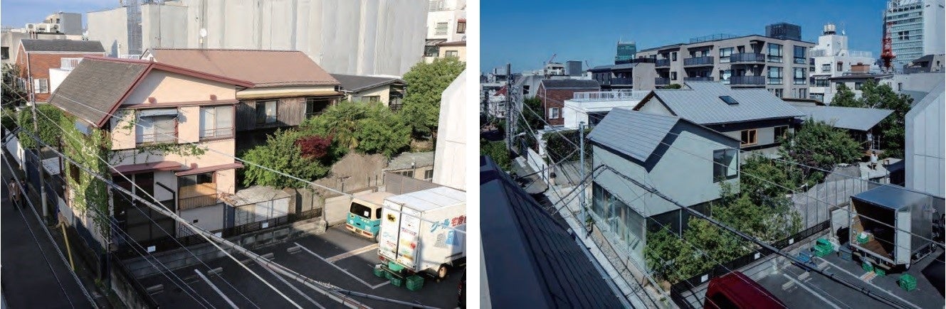 「ミナガワビレッジ」4棟の違反建築群を適法化、60年ぶりに検査済証を取得した再生事例。グッドデザイン賞2021ベスト100受賞(右:©Kenta Hasegawa)