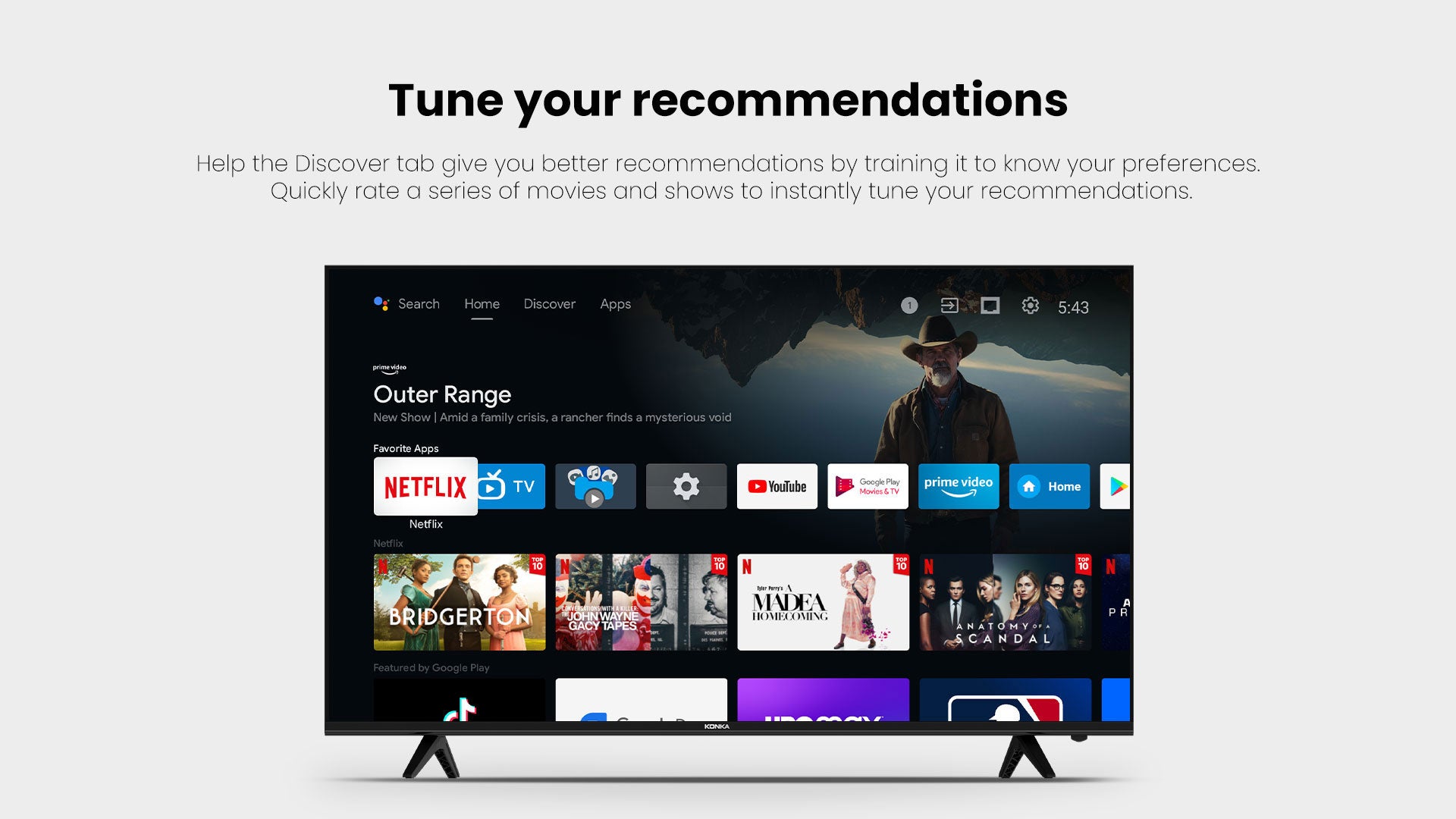 KONKAチューナーレススマートテレビ