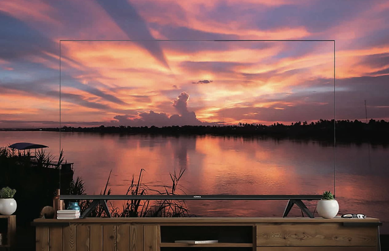 没入感のある世界を楽しむ 視覚の邪魔をしないベゼルレスデザイン