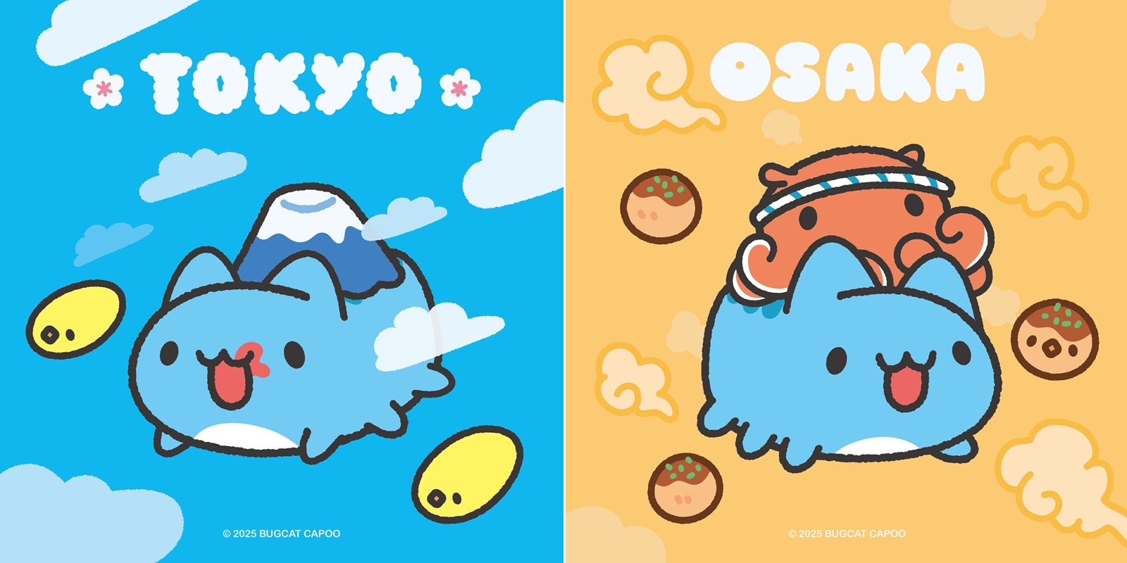 台湾発の大人気キャラクター「カプー(貓貓蟲咖波・Bugcat Capoo)」の東京・大阪ポップアップ開催!