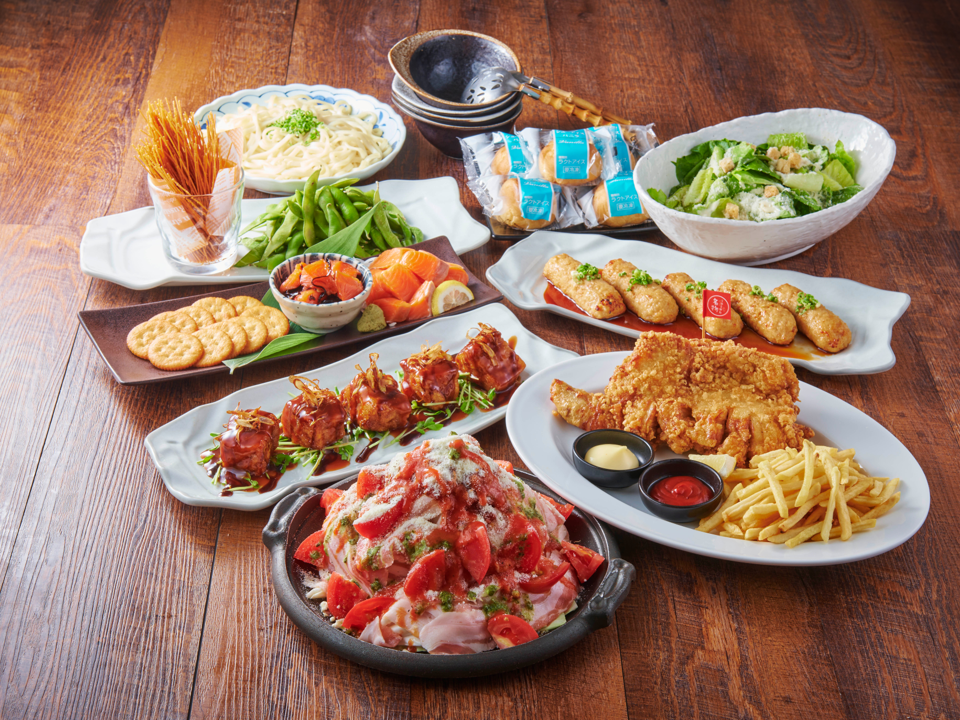 ミライザカ_彩り自慢コース（スパイシートマト陶板） 4400円（5人前イメージ）