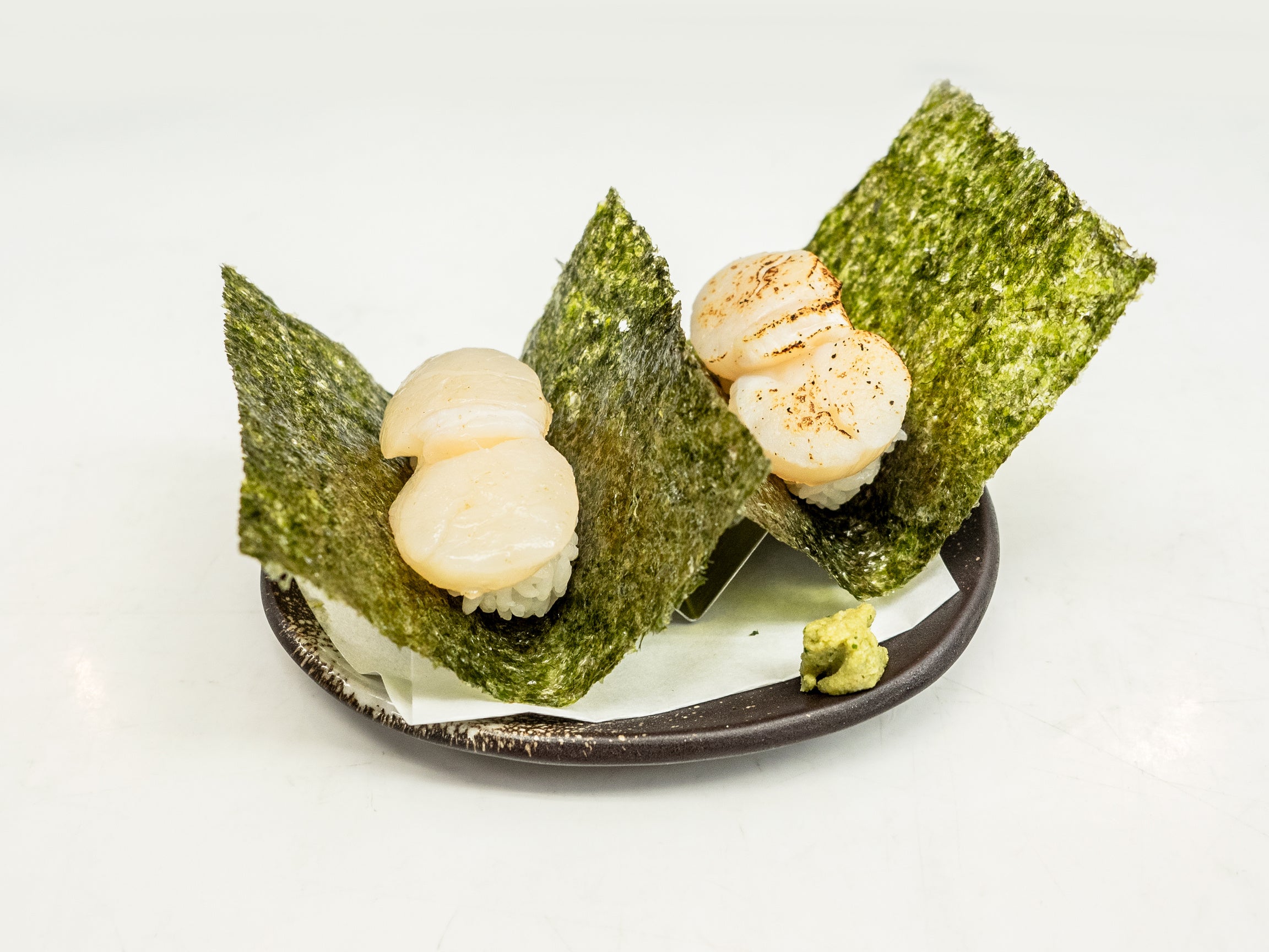 鳥メロ＿帆立メロ寿司２種（刺身＆炙り）