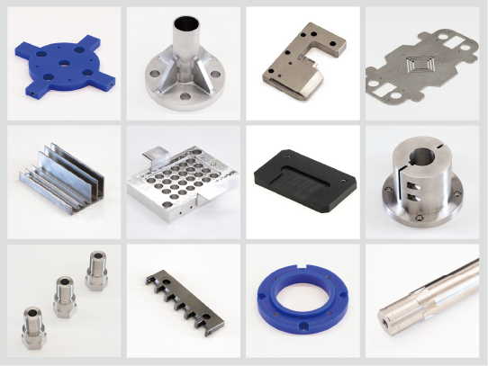フライス、旋盤、板金、樹脂切削など幅広い加工・材質に対応