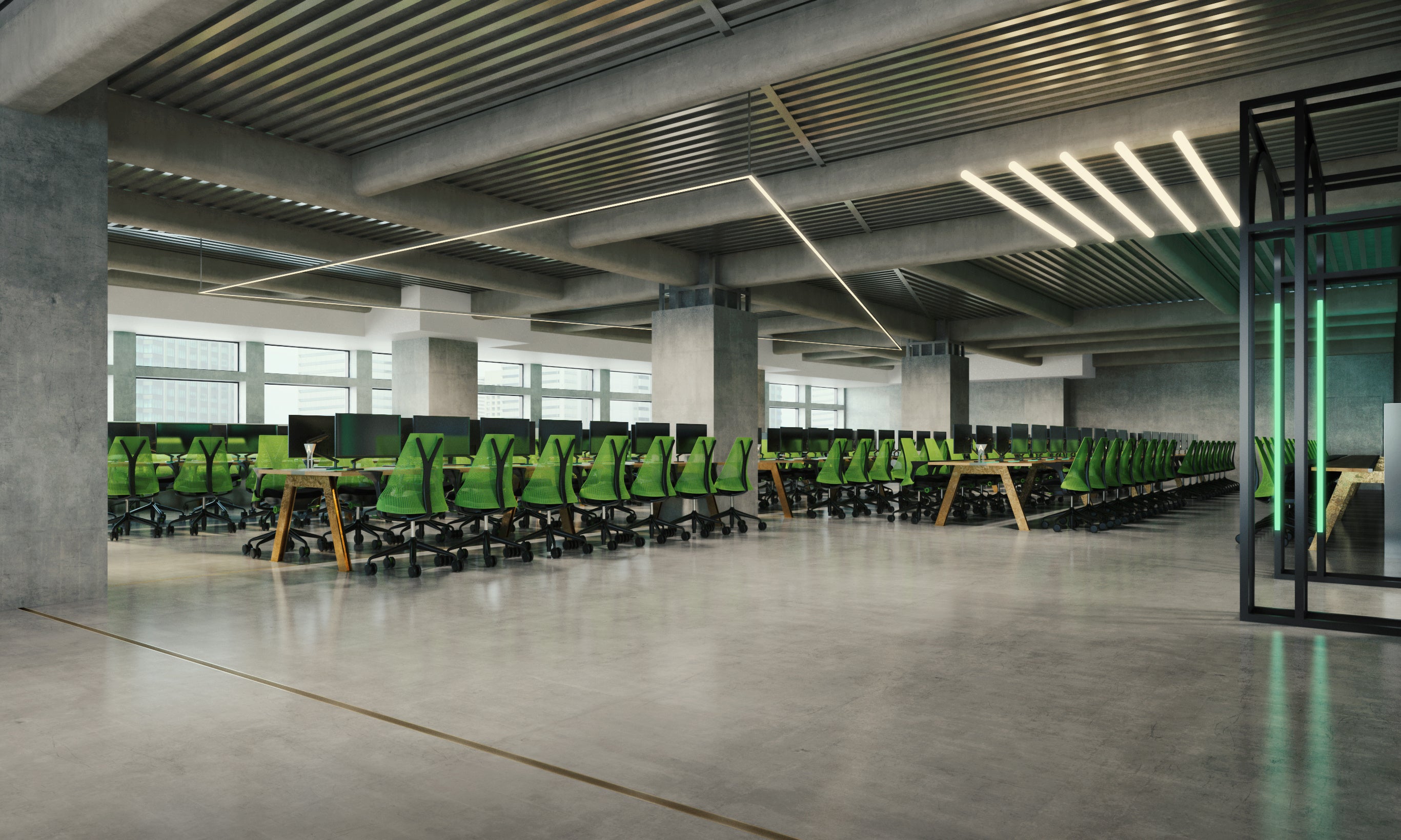 壮大な200台のハイスペックゲーミングスペース