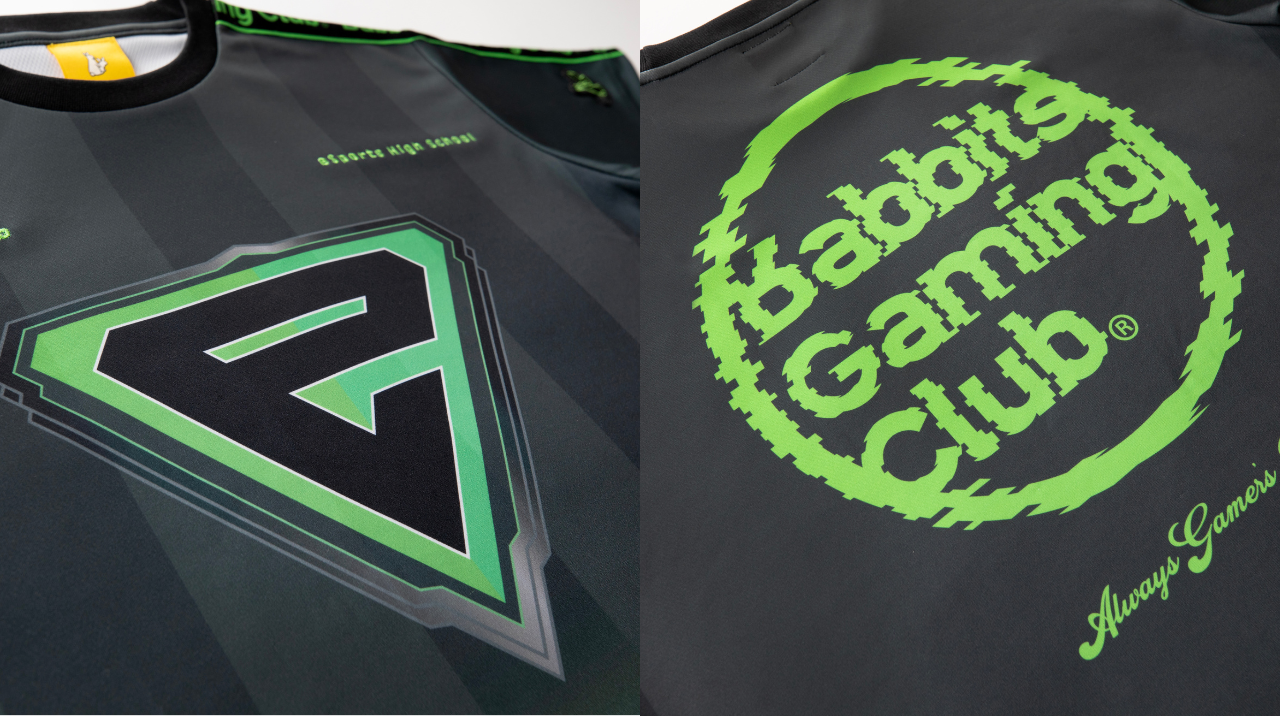 「Rabbits Gaming Club 」監修の「eスポーツ高等学院」ユニフォーム