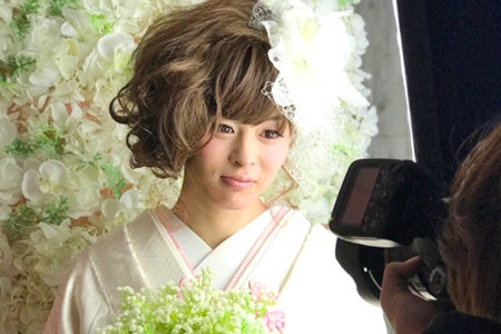 変身完了、撮影風景