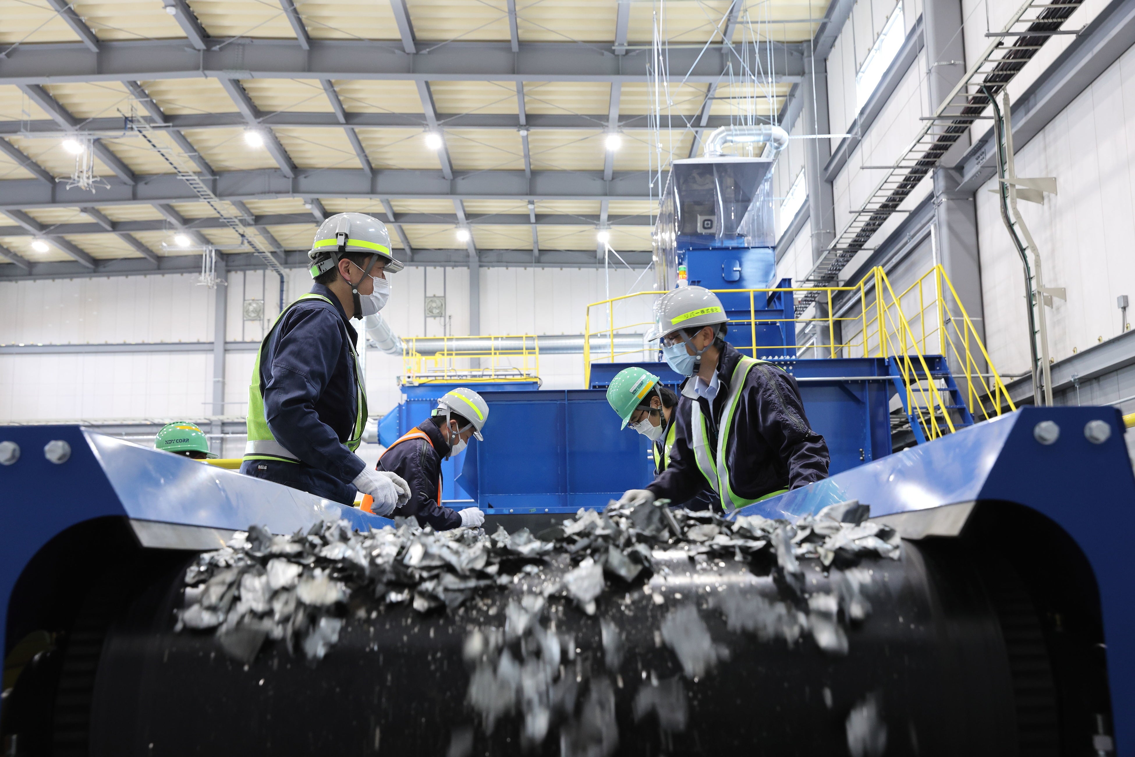 破砕後の選別工程