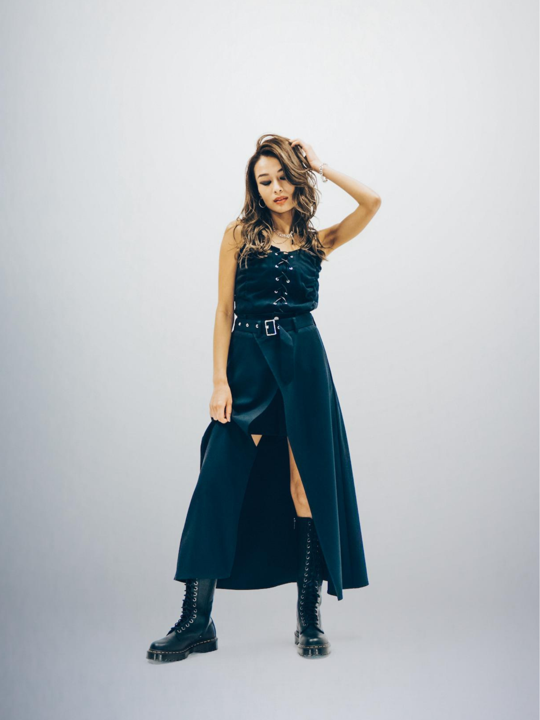 トップス¥19,800　スカート付きショートパンツ¥22,800