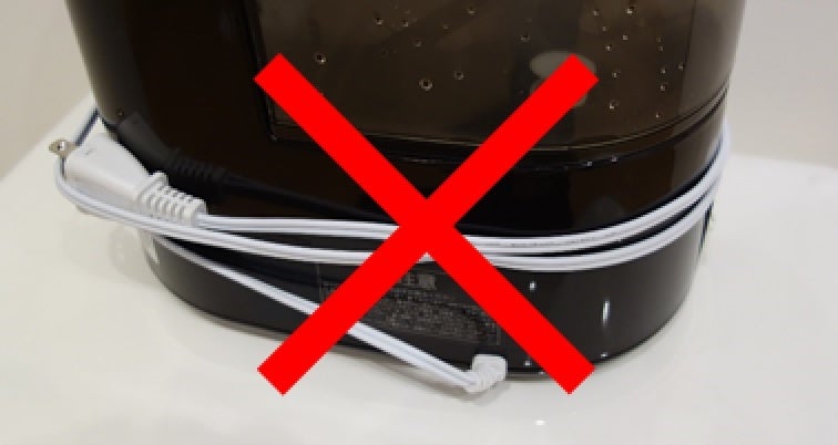 本体にきつく巻き付けない