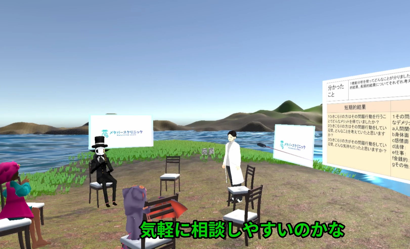 メタバースクリニック自助グループの様子
