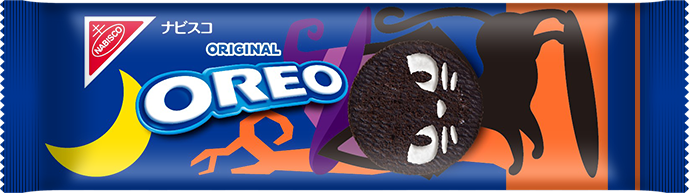 並べてかざると、15種類のハロウィンキャラクターが大行進！「オレオ