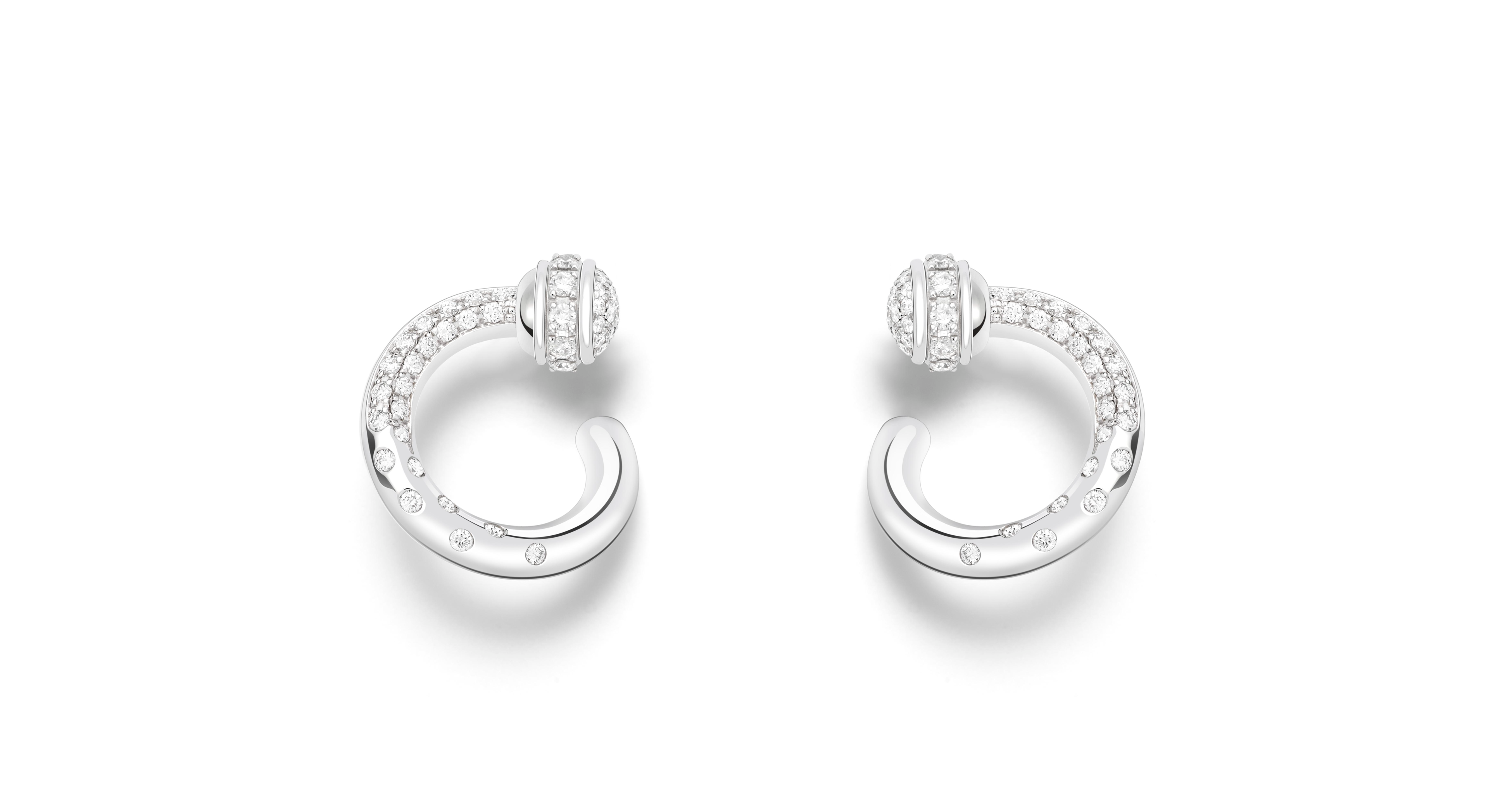 「ポセション」イヤリング  18KWG、ブリリアントカットダイヤモンド約0.57ct  ￥1,064,800