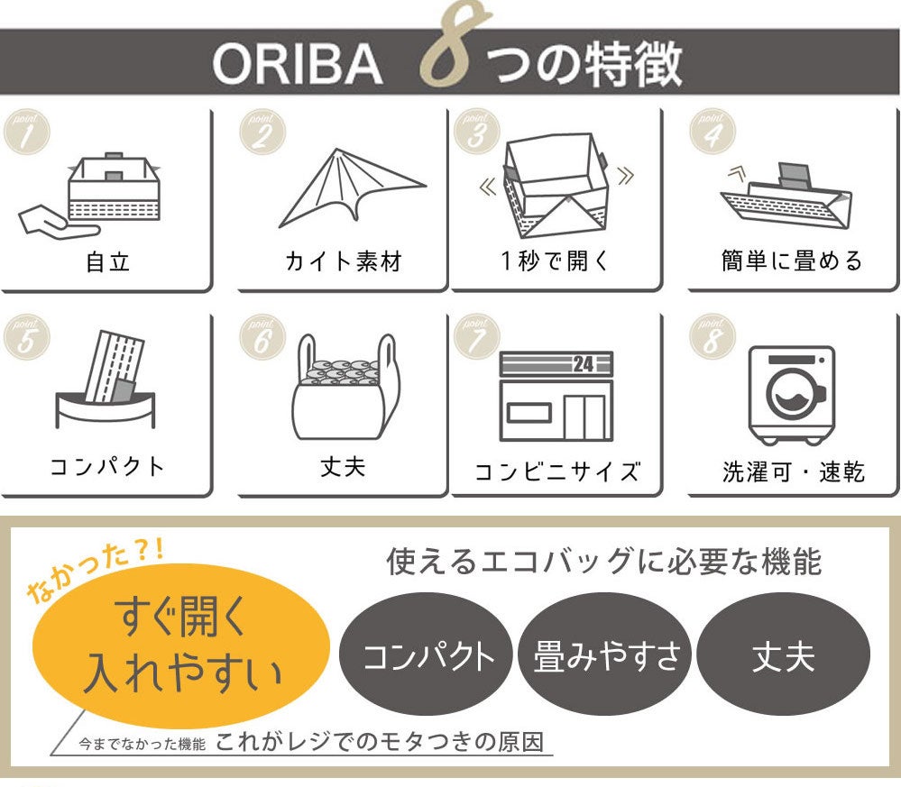 まもなく終了＞きっかけは折り紙！新発想のエコバッグ「ORIBA」が