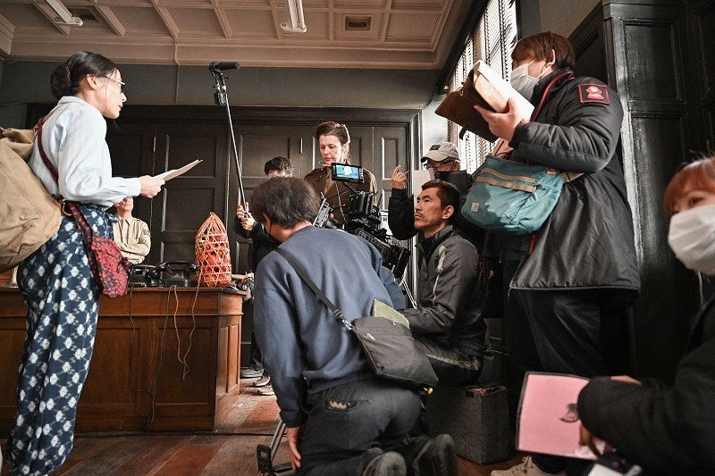 映画「じょっぱりー看護の人花田ミキ」撮影風景