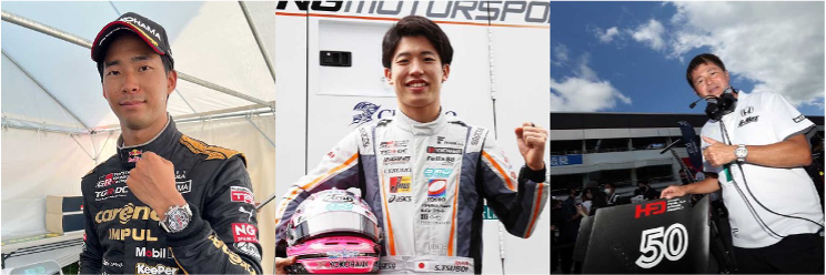 左から平川亮選手、坪井翔選手、本山哲監督