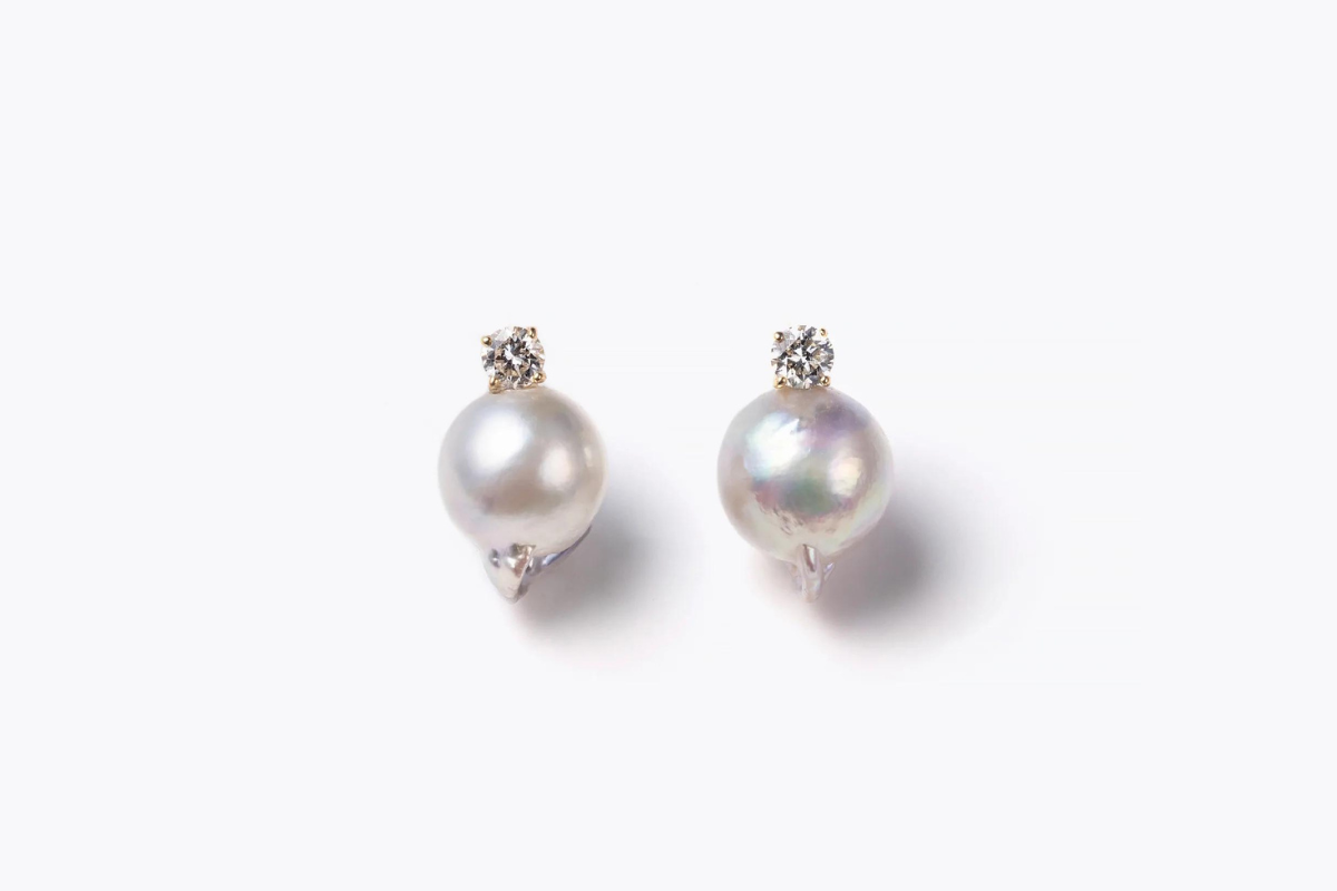 [Unique Akoya Pearl] ヤマシタパール ポイントピアス ¥49,500 (税込)