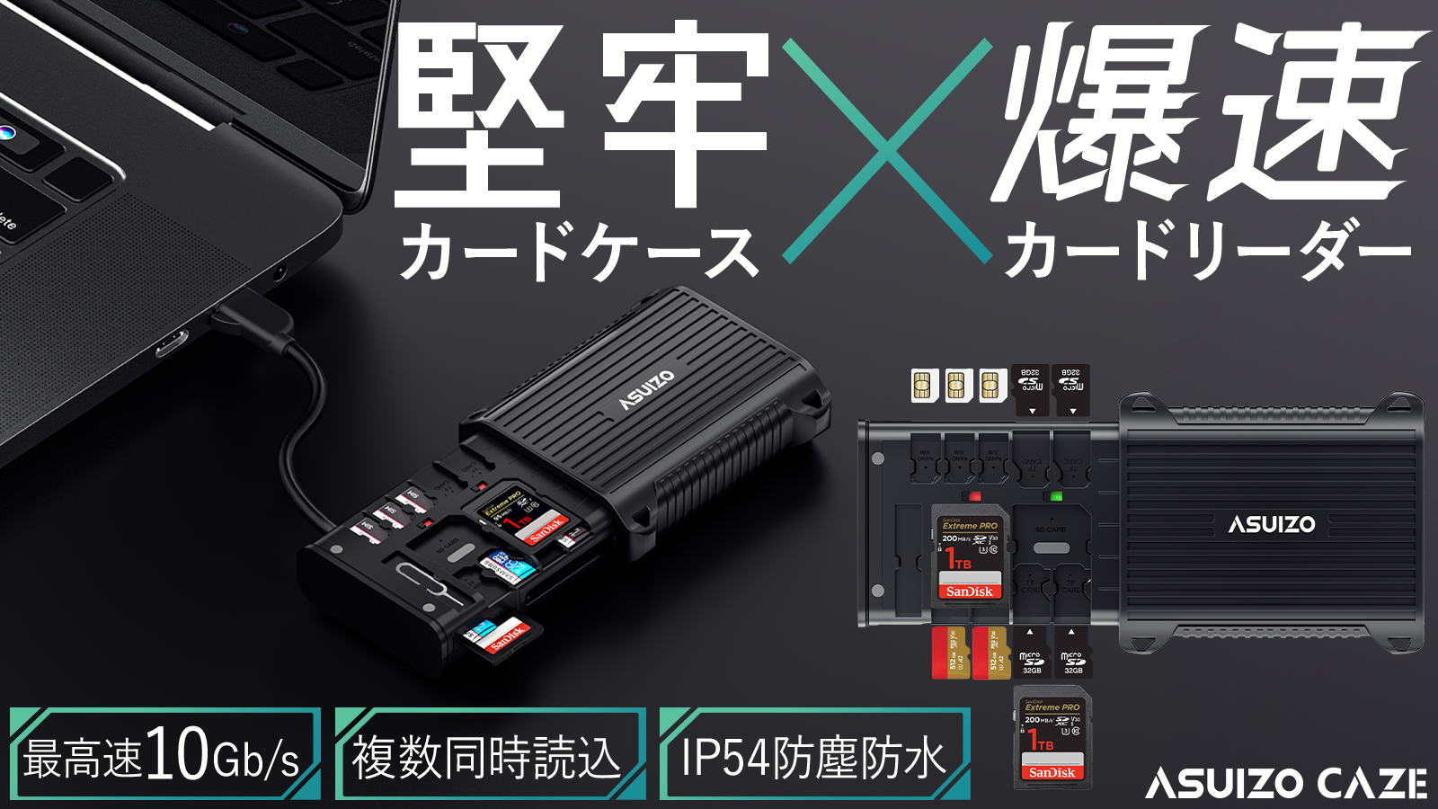 爆速カードリーダー×耐衝撃カードケース！SDカードデータはその