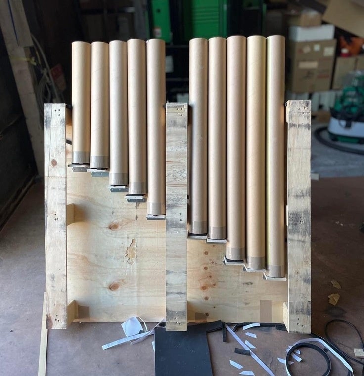 印刷廃材楽器の例1