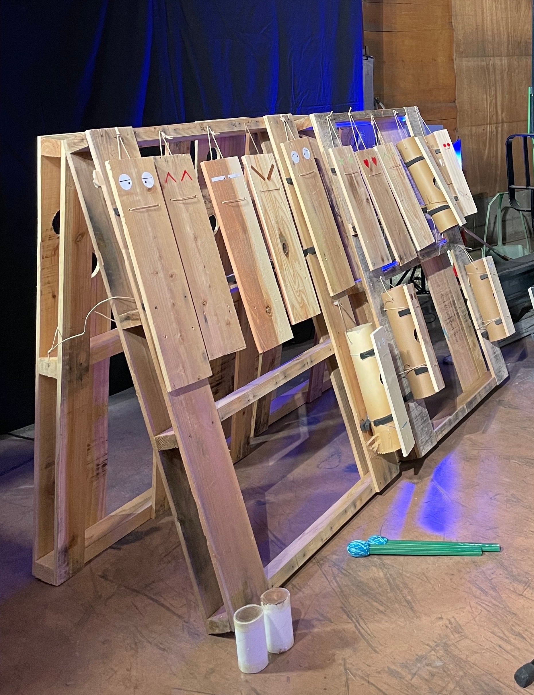 印刷廃材楽器の例2