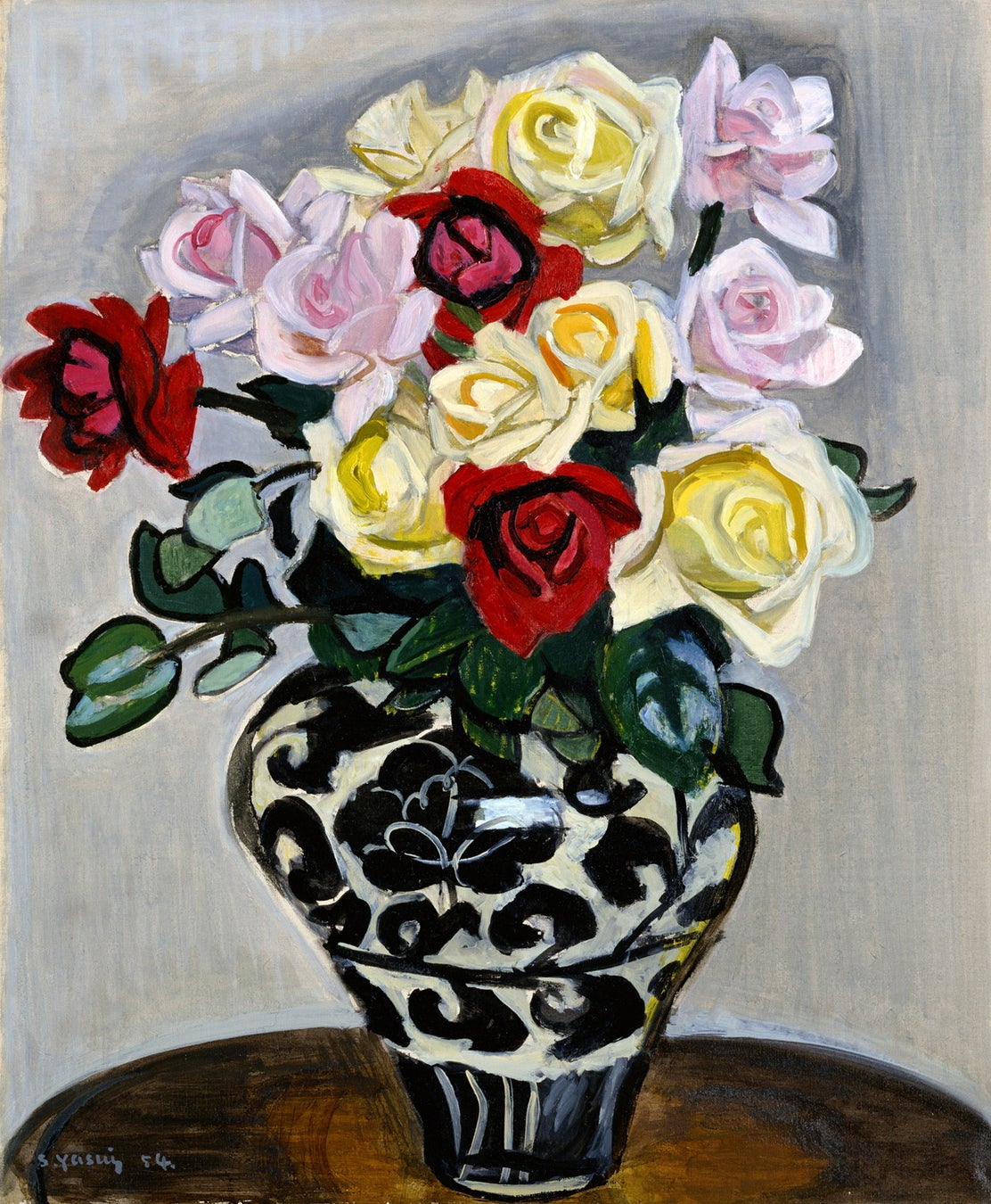 安井曾太郎《薔薇》1954年 ポーラ美術館蔵