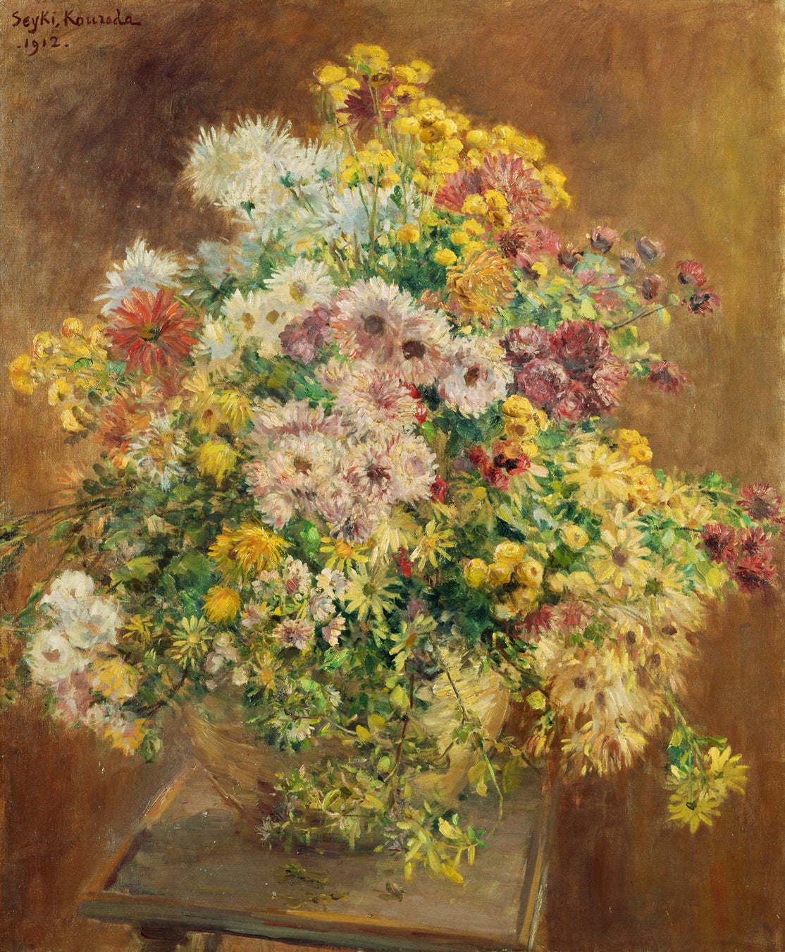 黒田清輝《菊》1912年 ポーラ美術館蔵