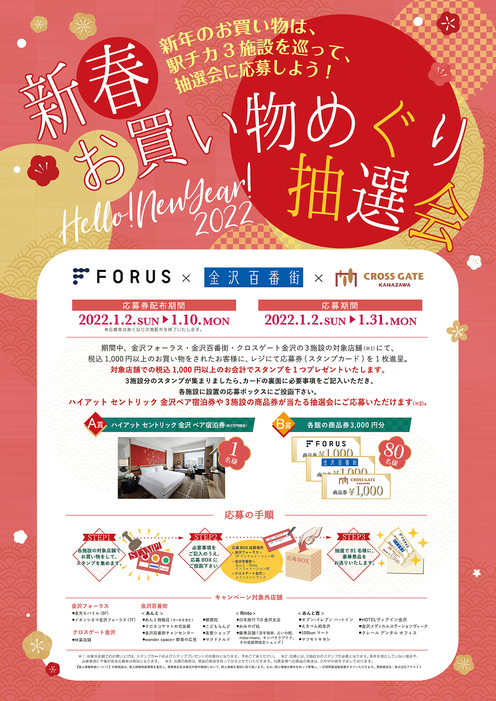 新春お買い物めぐり抽選会ポスター