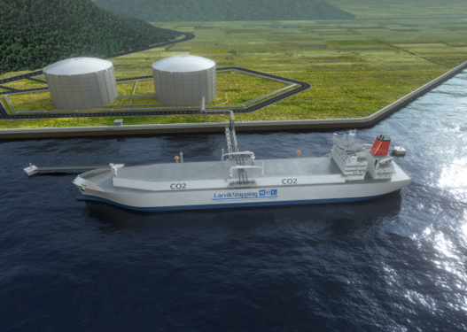 液化CO2船のイメージ