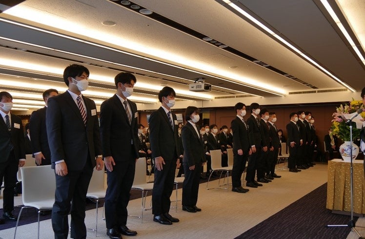 入社式の様子