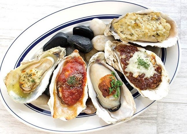 焼き牡蠣5種盛り合わせ