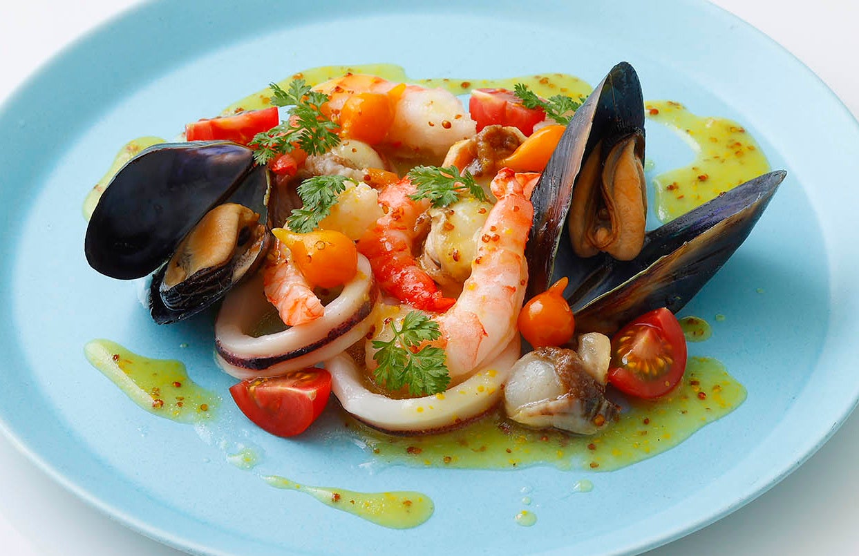 シーフードの柑橘マリネ